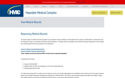 View Medical Records | Hopedale Medical Complex