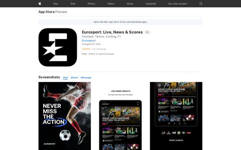 ‎Eurosport: Live, News & Scores on the App Store