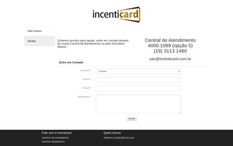 sac@incenticard.com.br - Desbloqueio Incenticard