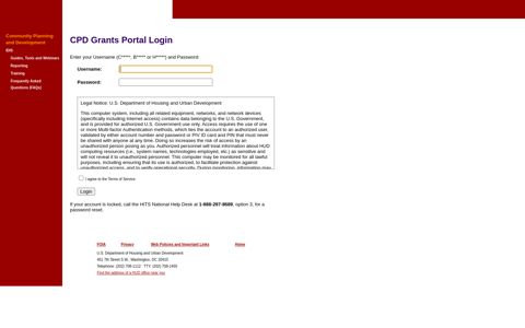 CPD Grants Portal Login