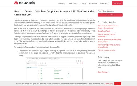 How to Convert a Selenium Login Script into a ... - Acunetix