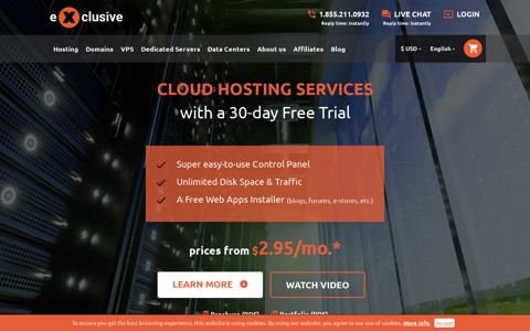 Exclusive Hosting: Cloud hosting services with a 30-day Free ...