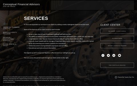 Client Portal & Vault — Conceptual Financial Advisors
