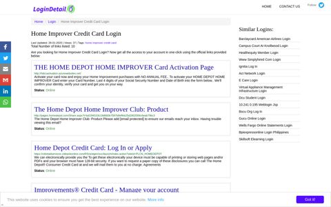Home Improver Credit Card Login - LoginDetail