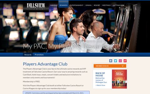 Player's Club | Casino Rewards Program | Fallsview Casino ...