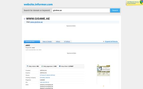 gis4me.ae at Website Informer. eNOC. Visit Gis 4 Me.