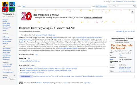 Dortmund University of Applied Sciences and Arts - Wikipedia