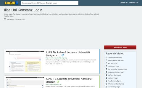 Ilias Uni Konstanz Login - Loginii.com
