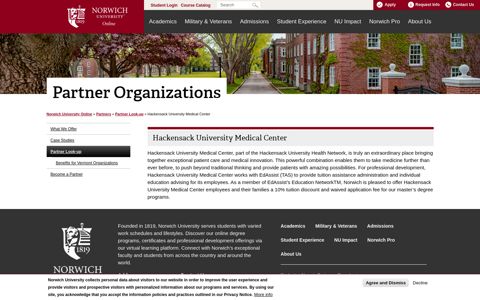 Hackensack University Medical Center | Norwich University Online