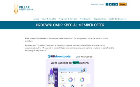HRdownloads: Special Member Offer - Pillar Nonprofit Network