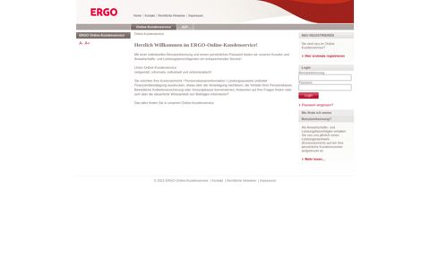 ERGO Online-Kundenservice: Home