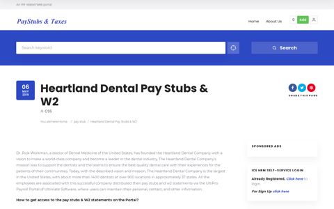 Heartland Dental Pay Stubs & W2 | Paystubs & Taxes