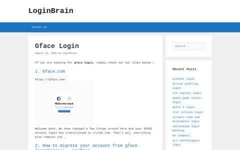 gface login - LoginBrain
