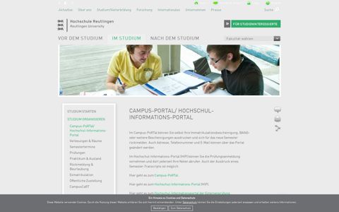 Campus-PoRTal/ Hochschul-Informations-Portal - Hochschule ...