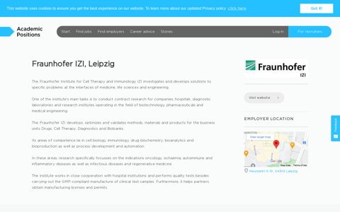 Jobs at Fraunhofer IZI, Leipzig - Academic Positions
