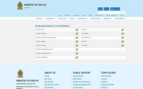 Ministry Of Health - health.gov.lk