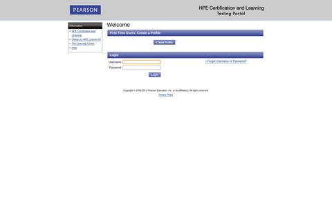 HP - Candidate Login Page