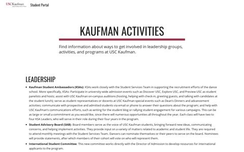 Student Portal - Kaufman Activities - Google Sites