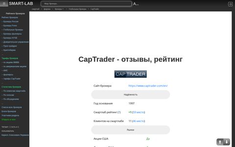 CapTrader - отзывы, рейтинг, торговые условия брокера ...