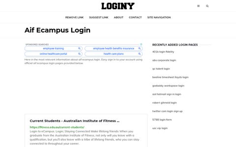Aif Ecampus Login ✔️ One Click Login - loginy.co.uk