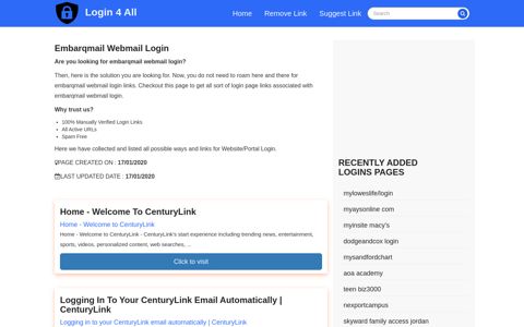 embarqmail webmail login - Official Login Page [100% Verified]