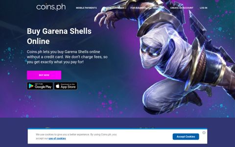 Buy Garena Shells Online - No Hidden Fees | Coins.ph