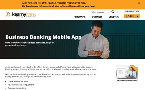 Business Banking Mobile App | Online Mobile ... - Kearny Bank