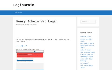 Henry Schein Vet Log In - LoginBrain