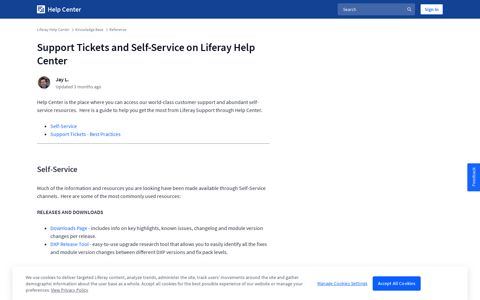 Support Tickets and Self-Service on Liferay Help Center ...