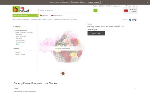 Buy Flaberry Flower Bouquet - Love Shades 1 pc Online at ...