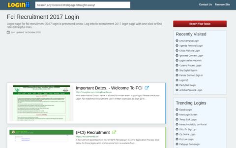 Fci Recruitment 2017 Login - Loginii.com
