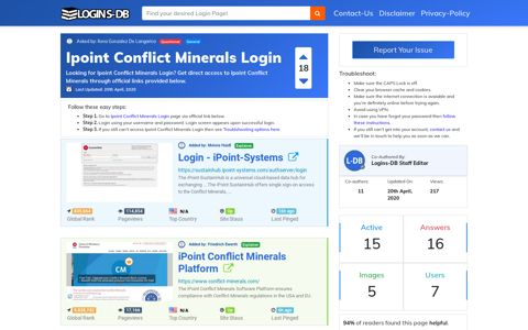 Ipoint Conflict Minerals Login - Logins-DB