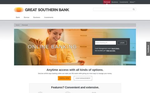 Online Banking › Great Southern Bank