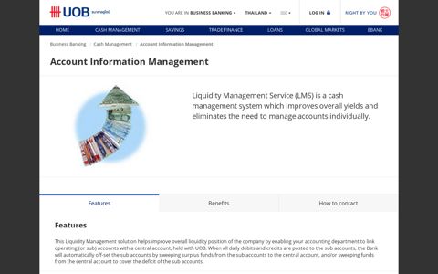 Account Information Management - UOB