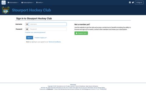 Login to Stourport Hockey Club