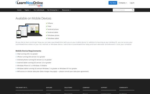 Mobile Access - LearnNowOnline