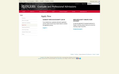 Apply Now - Graduate Admissions - Rutgers University