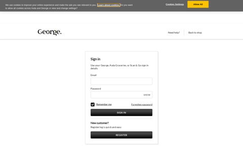 Login - George - Asda.com