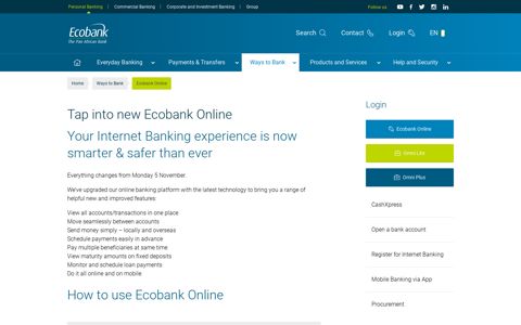 Ecobank Online - Ecobank