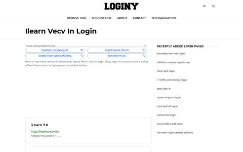 Ilearn Vecv In Login ✔️ One Click Login - loginy.co.uk