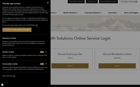 Online Service Login - Utmost International