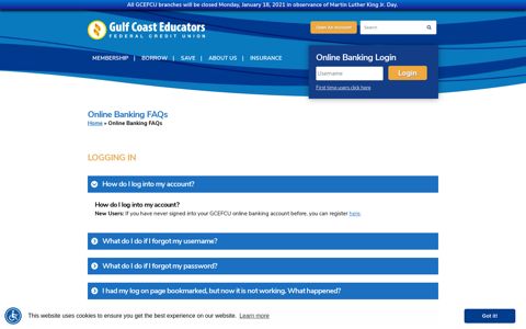 Online Banking ... - Gulf Coast Educators Federal Credit Union