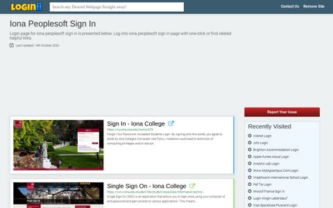 Iona Peoplesoft Sign In - Straight Path to Any Login Page!