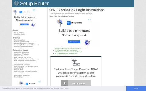 How to Login to the KPN Experia-Box - SetupRouter