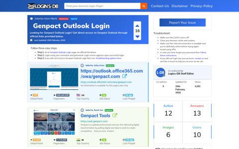 Genpact Outlook Login - Logins-DB
