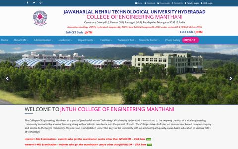 JNTUH College of Engineering Manthani