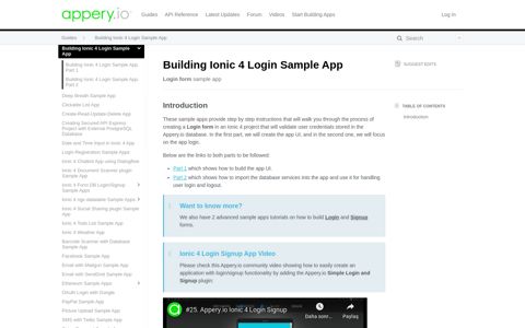 Building Ionic 4 Login Sample App - Appery.io