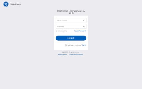 GE Healthcare Healthcare Learning System (HLS)