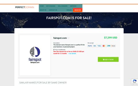 Fairspot.com is for sale - PerfectDomain.com