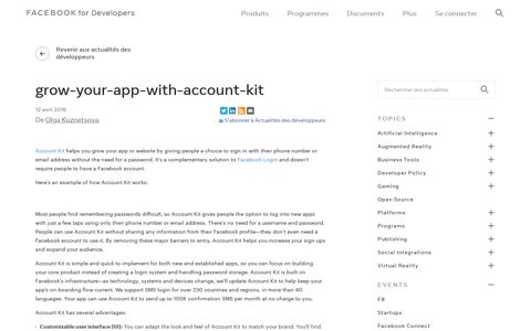 Grow Your App with Account Kit - Facebook for Developers